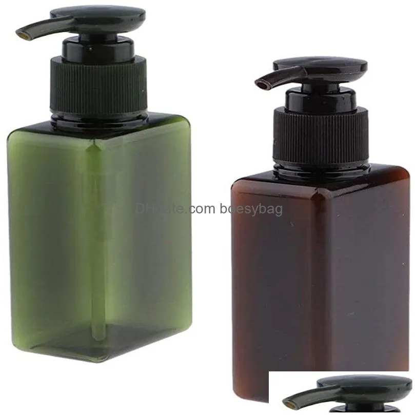 Packing Bottles Wholesale 100Ml Refillable Empty Plastic Pump Lotion Storage Container Dispenser For Makeup Cosmetic Bath Shower Shamp Dhehv