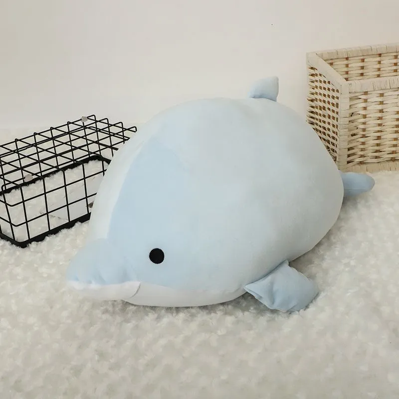 Plush Pillows Cushions Sea Animal Stuffed Plushie  Whale Shark Seal Cartoon Body for Baby Kids Sleeping Accompany Room Decor