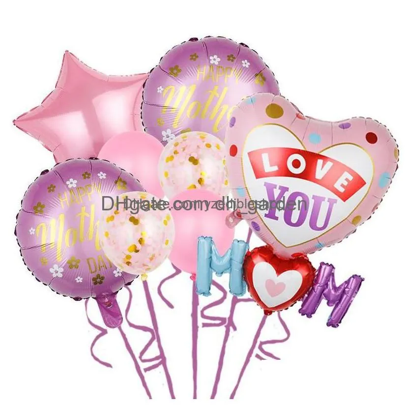 party decoration mothers day theme decorative balloons festive balloon set mom i love you birthday bedroom meaning extraordi