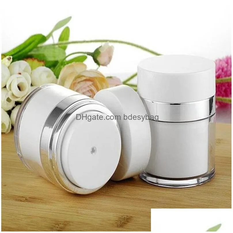 Packing Bottles Wholesale 15G 30G 50G Cosmetic Jar Empty Acrylic Cans Vacuum Bottle Airless Refillable Container Lotion Pump Drop Deli Dhhj4