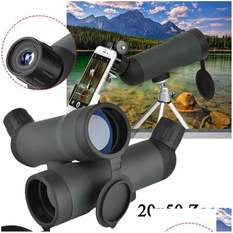 Telescope Waterproof 20 X 50 Mini Night Vision Optic Lens Spotting Scope With Retractable Tripod Stand For Camping