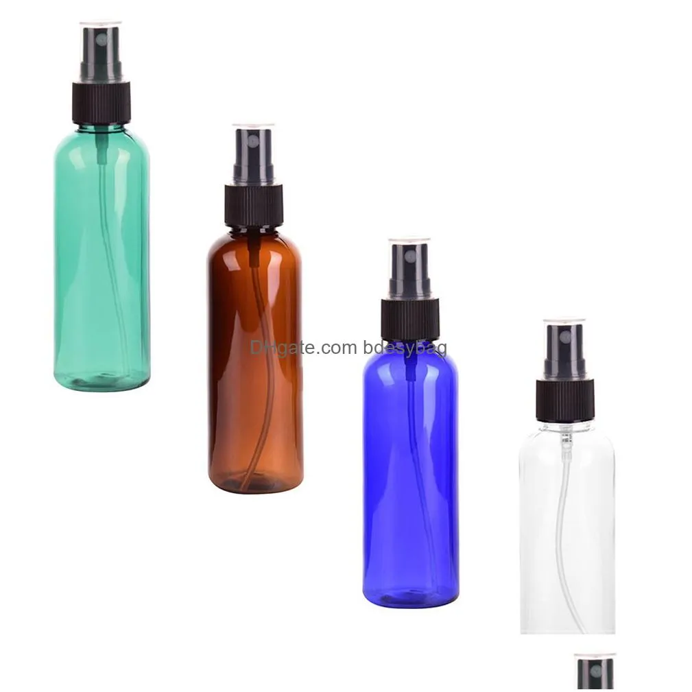 Packing Bottles Wholesale 100Ml Empty Plastic Makeup Travel Sprayer Bottle Refillable Per Container Round Shoder Spray For Cleaning Dr Dhnis
