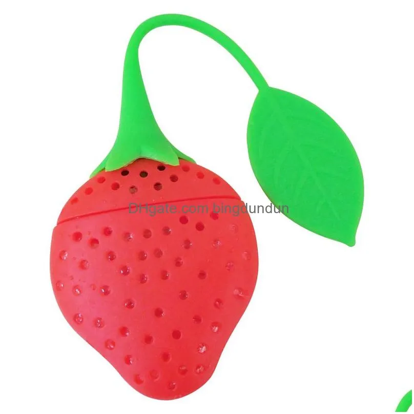 silicone tea strainers lovely strawberry shape teas infuser home coffee vanilla spice filter diffuser