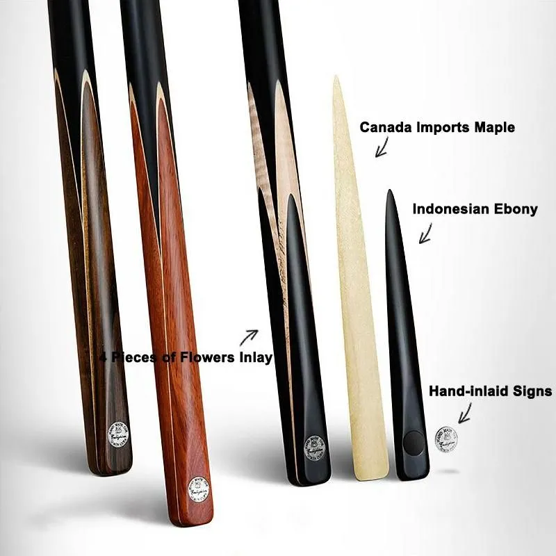 Omin Initiation Series 3/4 Snooker Cue Stick 9.8mm Tip Ash Shaft Brass Joint Solid Wood BuHandmade Billiard Pool Kit Cues