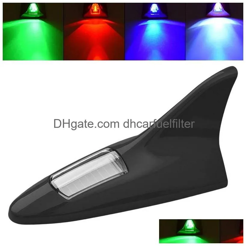 car anti tailgating lights solar shark fin antenna roof lights decorative lights tailgate modification lights led flashing lights