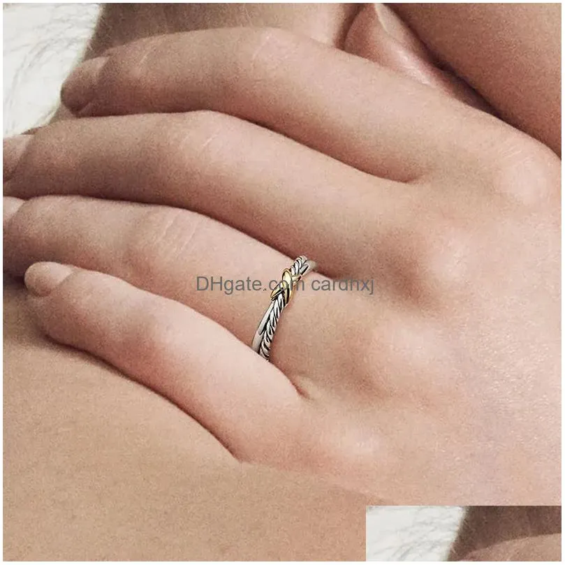 Solitaire Ring Dy For Women 1 High Quality Station Collection Vintage Ethnic Loop Hoop Pendant Punk Jewelry Band Drop Delivery Dhc0Z