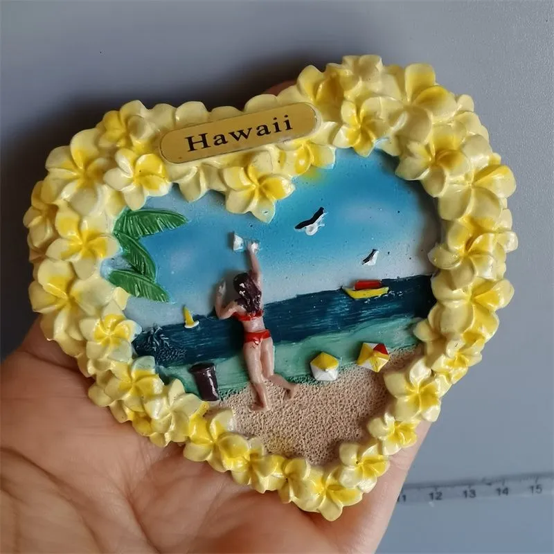 Fridge Magnets USA Magntes Hawaii Maui O` AHU Saipan Tourist Souvenir Home Decoration Gifts 230923