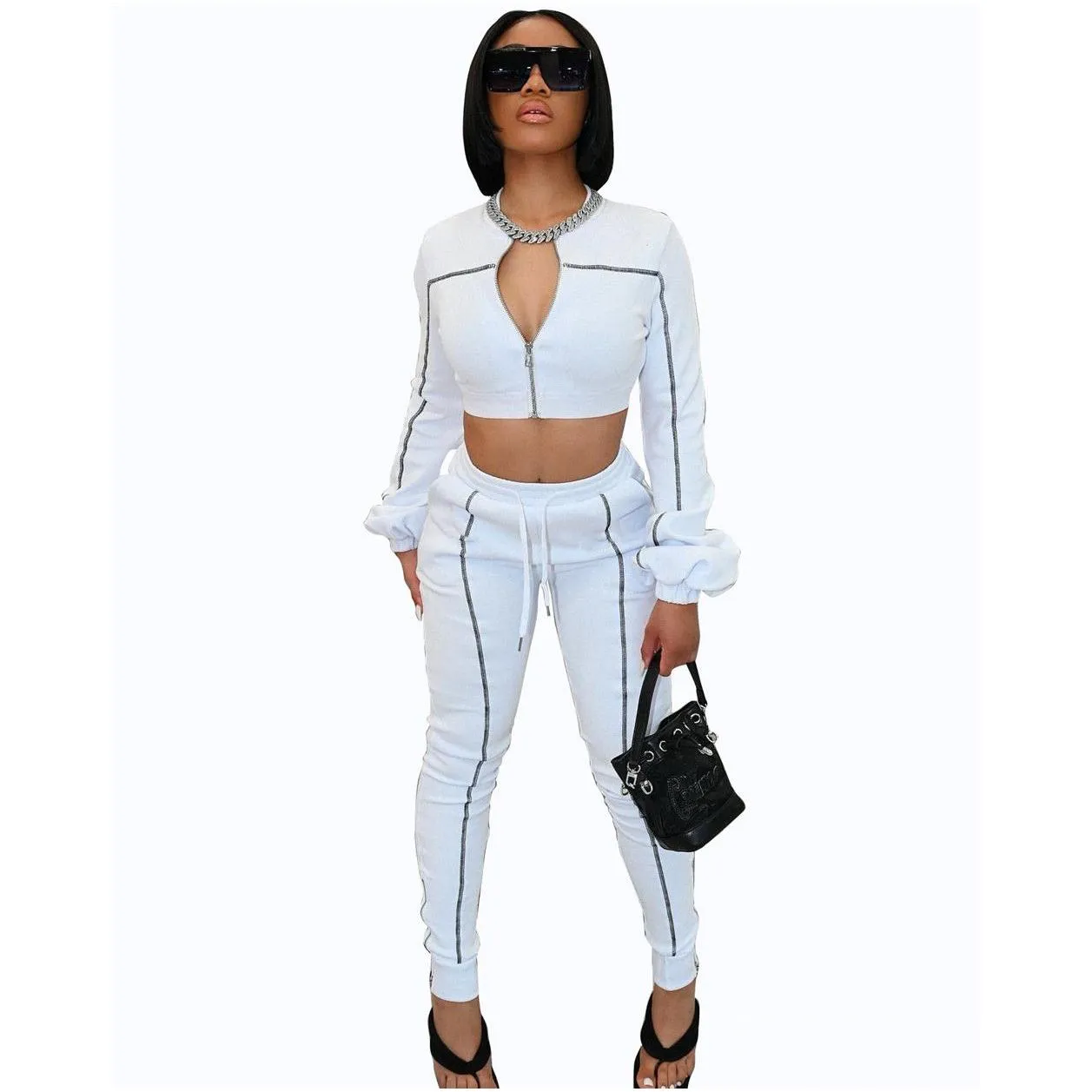 Bulk Items Wholesale Lots Fall Winter Tracksuits Women Outfits Two Piece Set Long Sleeve Jacket and Pants Matching Sweatsuits Outdoor Jogger suits Clothes