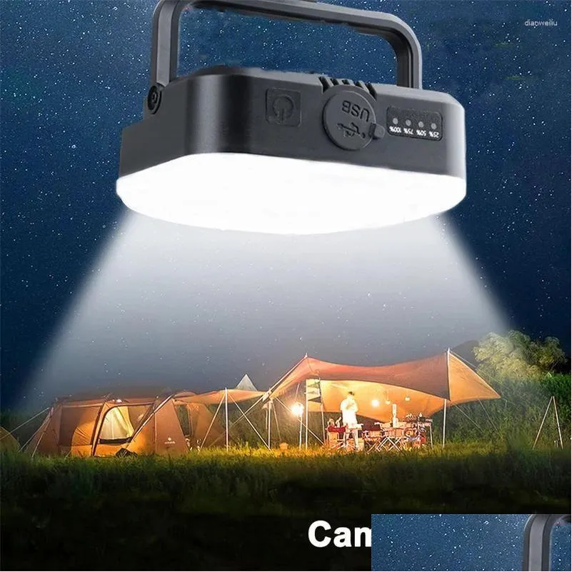 Portable Lanterns Multifunctional Outdoor Camping Lantern Emergency Rechargeable Led Household Tent Lights With Magnet