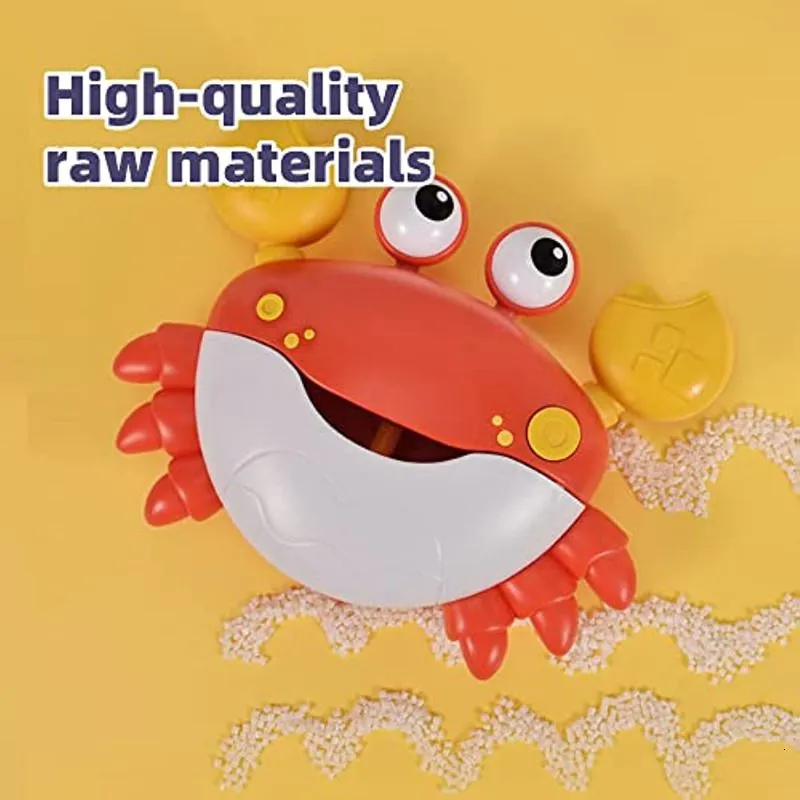 Bath Toys Crab Bubble Bath Maker for The Bathtub Blows Bubbles and Plays Songs Sing-Along Bath Bubble Machine Baby Toddler Kids Bath Toys