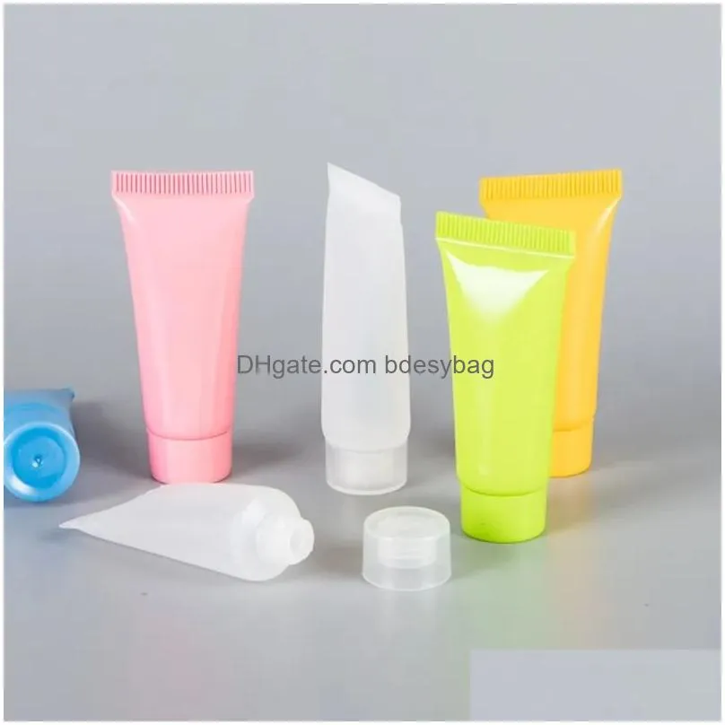 Packing Bottles Wholesale 5Ml 10Ml Empty Refillable Containers Tubes Colorf Plastic Squeeze Soft Travel Holder For Lotion Cosmetic Mak Dhms2