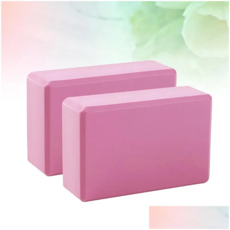 Yoga Blocks 2pcs Block High Density Thickening EVA Brick Improve Strength And Aid For Dance Fitness Gym ( )