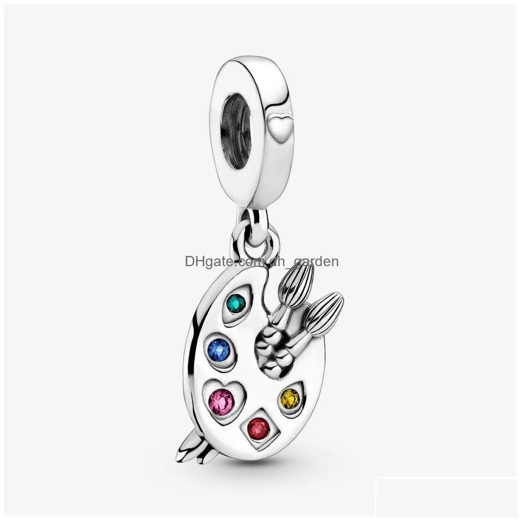 Charms 100 925 Sterling Sier Rainbow Charm Balloon Pendant Fit Original Bangle Bracelet Women Fine Jewelry Accessories Making Gift D