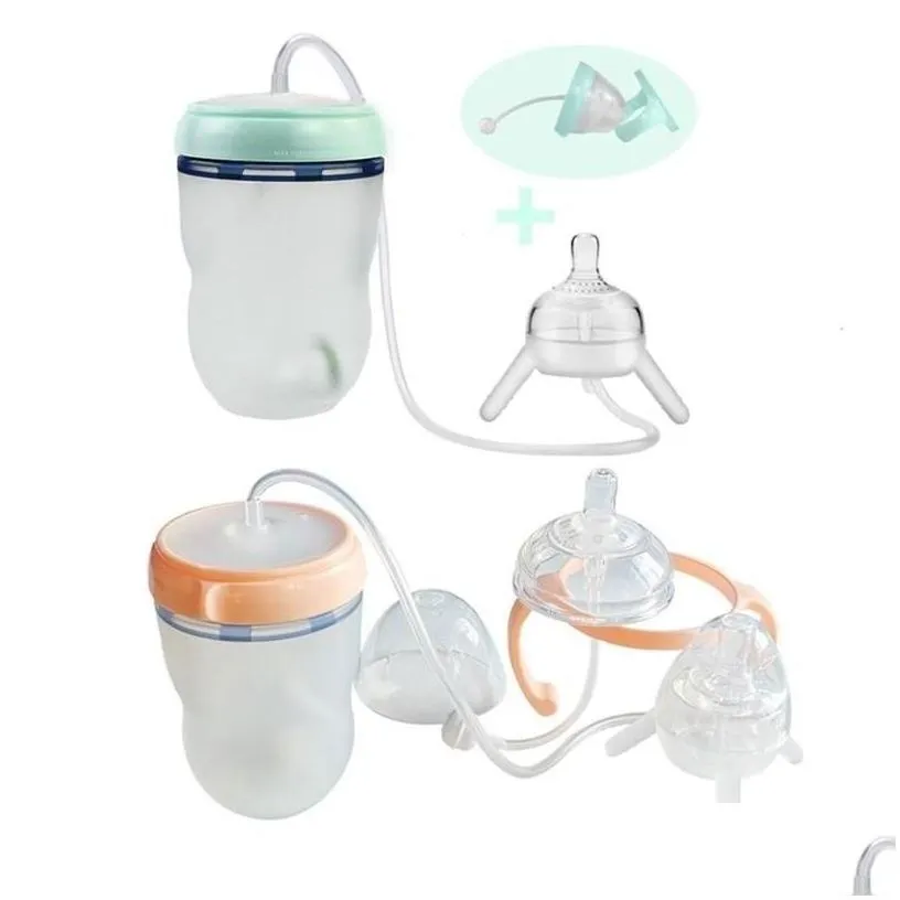 baby bottles feeding bottle long st hands mtifunctional kids milk cup sile sippy no a 2204149466163 drop delivery maternity otd5e