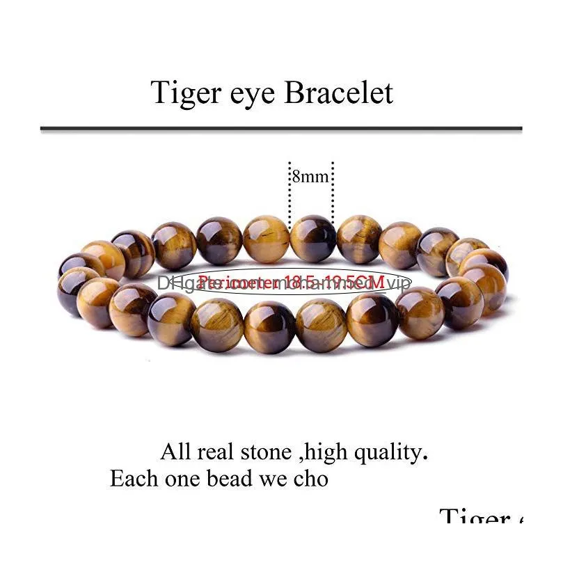 8mm fashion strands luxury natural stone healing crystal stretch beaded bracelet women men handmade precious gemstone round bracelets