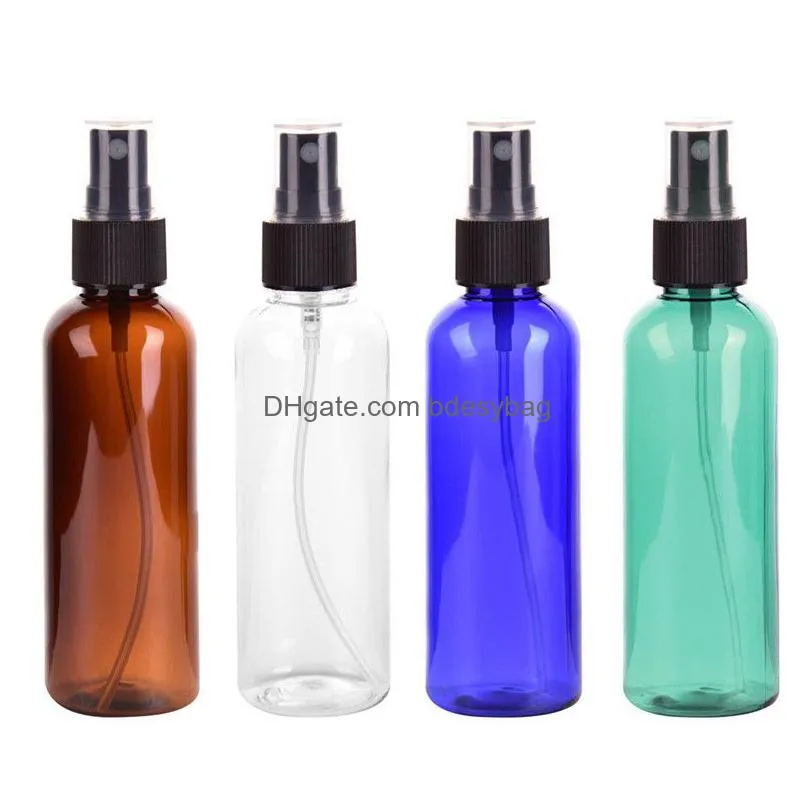 Packing Bottles Wholesale 100Ml Empty Plastic Makeup Travel Sprayer Bottle Refillable Per Container Round Shoder Spray For Cleaning Dr Dhnis