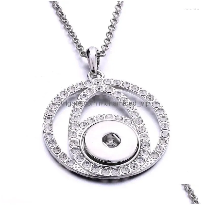 pendant necklaces sublimation button zircon flower pendants necklace consumable 20pcs/lot