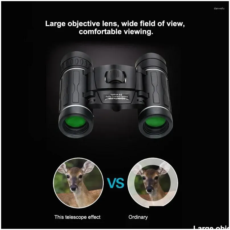 Telescope Binoculars 100x22 Professional HD 30000m High Magnification BAK4 Micro Night Vision Camping Equipment