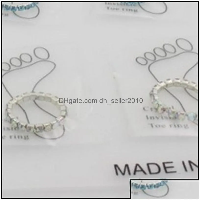 Toe Rings Big Promotions 36Pcs Wholesale Jewelry Lots Fl Clear Czech Rhinestones Fashion Stretchy Toe Rings For Womens A Dhseller2010