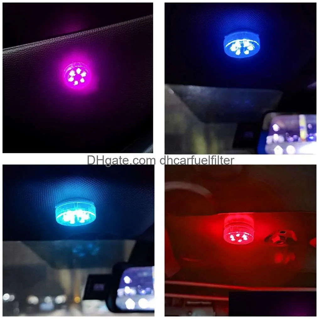  decorative lights car interior light finger touch sensor car lighting light 6 led roof read bulb trunk portable lamp reading light car roof