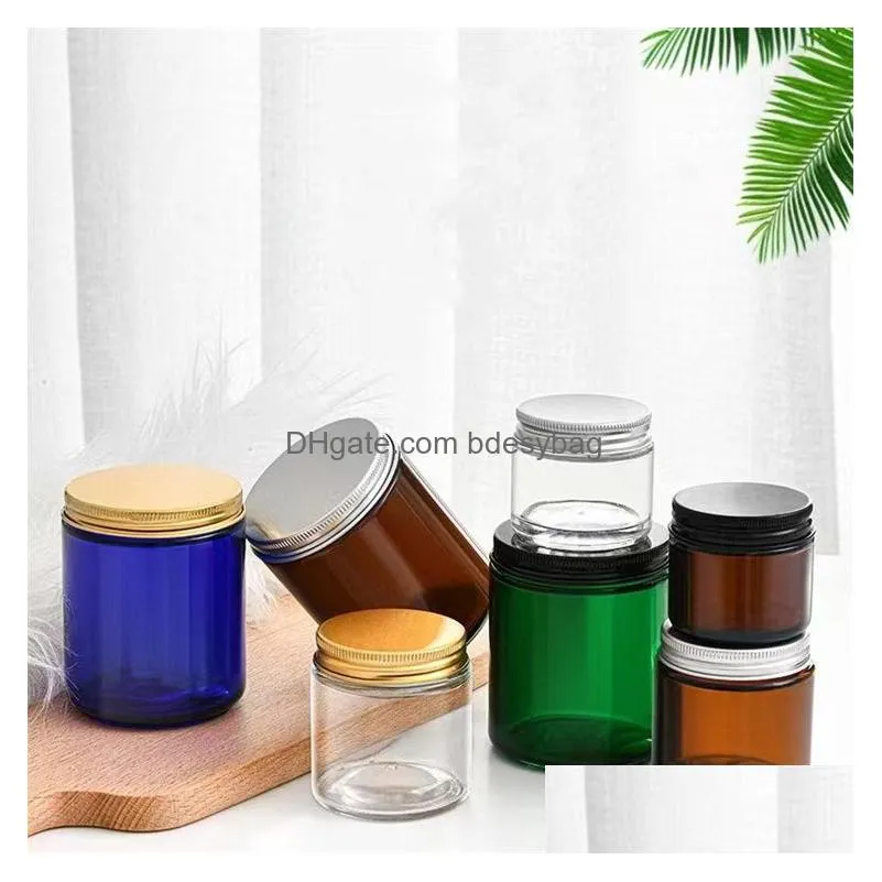 Packing Jar Wholesale 4Oz 5Oz 8Oz Amber Glass Candle Jars Scented Making Round Containers With Lid Drop Delivery Office School Busines Dh0Cn