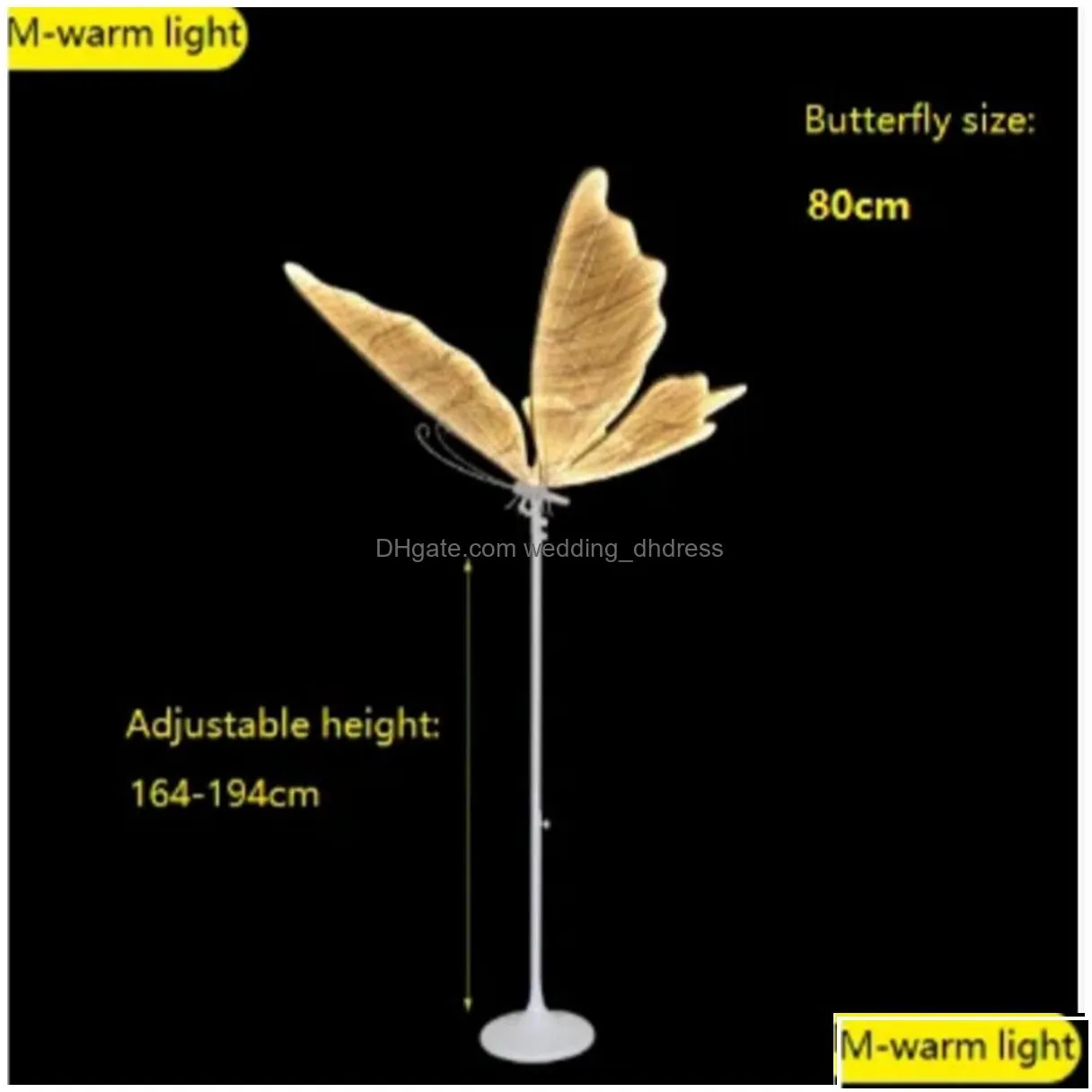 party decoration light butterflies floor led lace lamp romantic creative hanging butterfly lamps road load walkway on stage lights. dr