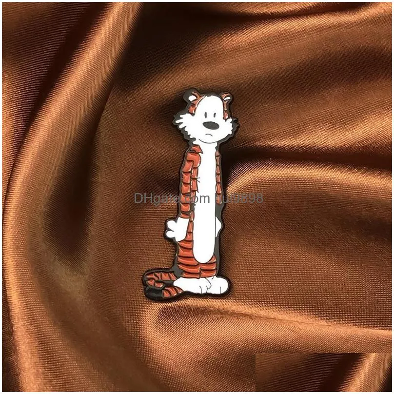 tiger badge cute anime movies games hard enamel pins collect cartoon brooch backpack hat bag collar lapel badges