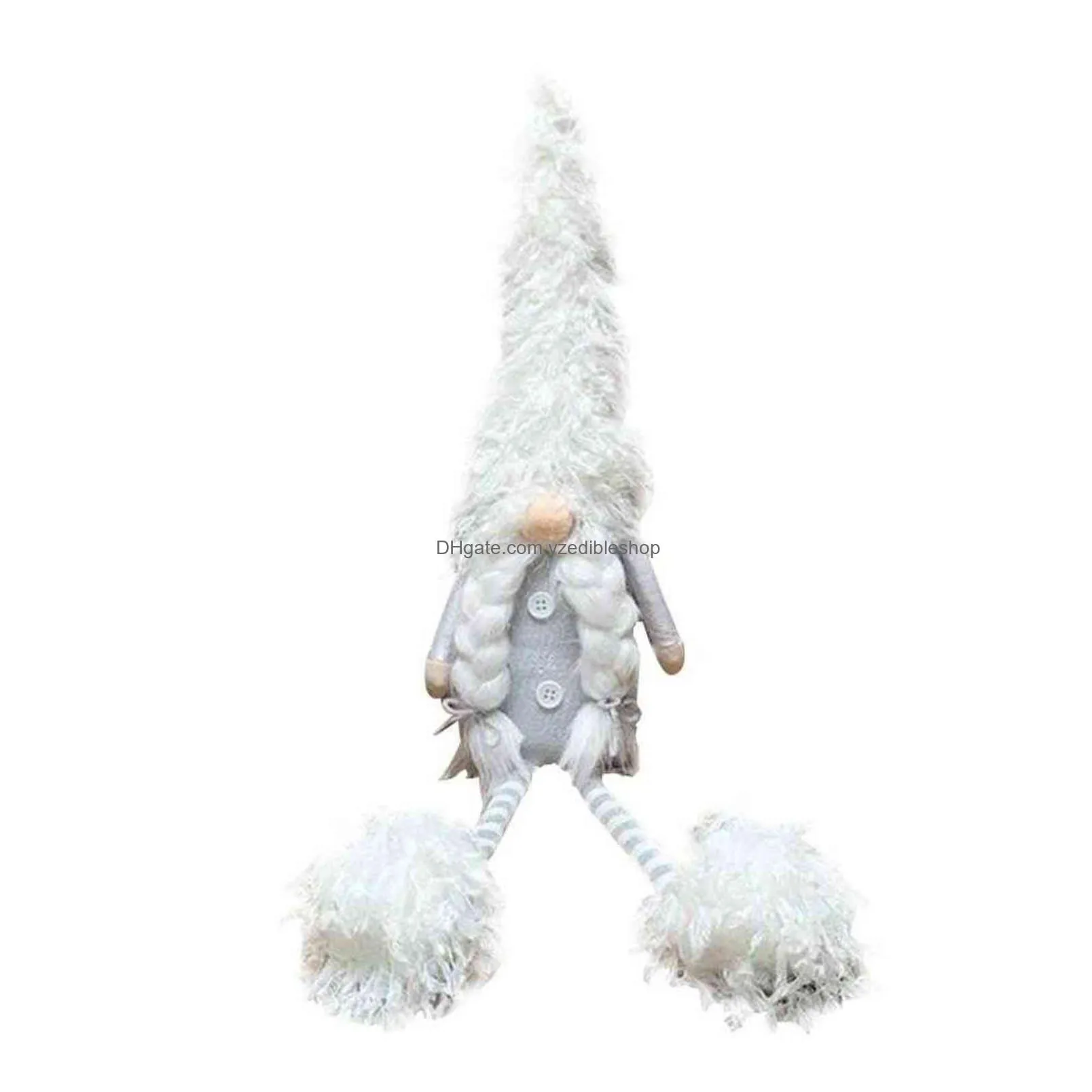 christmas long legs nordic old man santa gnome plush doll white gnomes tomte ornaments christmas decoration g09111568774