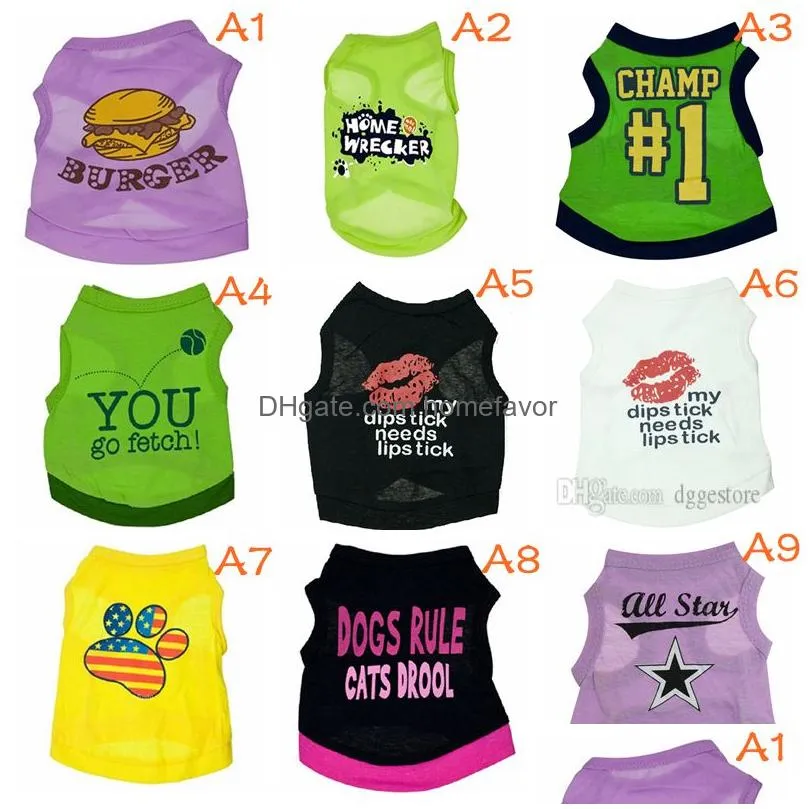 18 color dog apparel sublimation shirts pet clothes red lip this is why summer ventilation doggy slogan costume cute heart vest for small dogs t-shirt m white