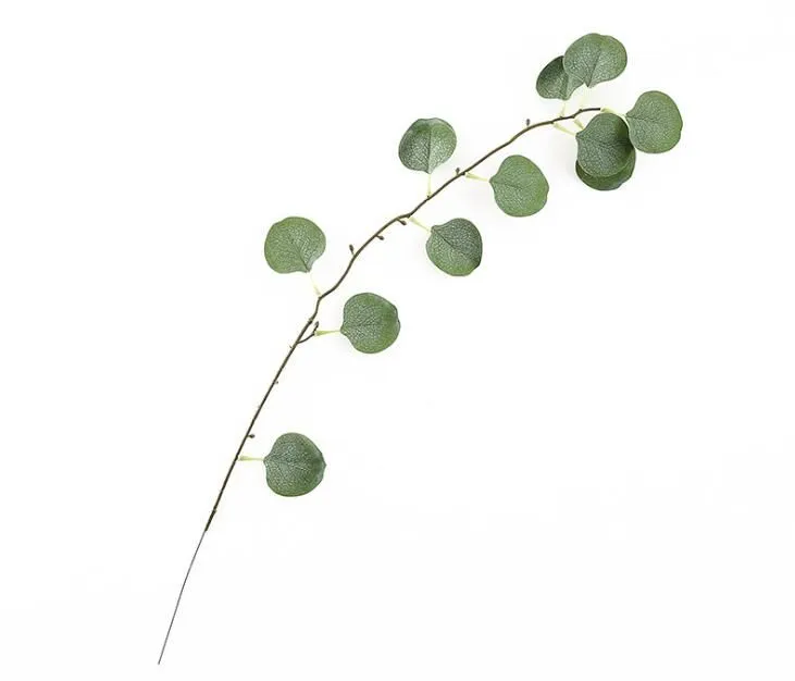 Artificial Eucalyptus Fake Leaf Plastic Eucalyptus Tree Branch Simulation Leaves for Christmas wedding decoration Flower