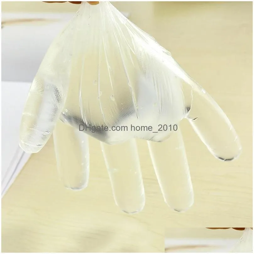 100 pcs disposable gloves plastic gloves for cooking food prep gloves clear food service gloves safe kitchen gloves for food handling household cleaning