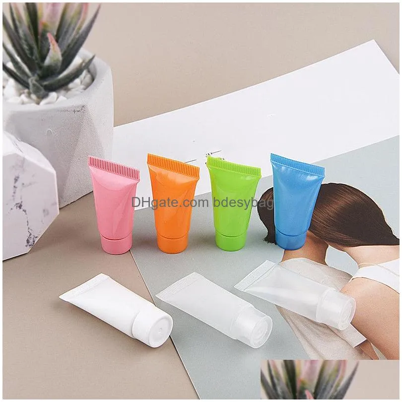 Packing Bottles Wholesale 5Ml 10Ml Empty Refillable Containers Tubes Colorf Plastic Squeeze Soft Travel Holder For Lotion Cosmetic Mak Dhms2