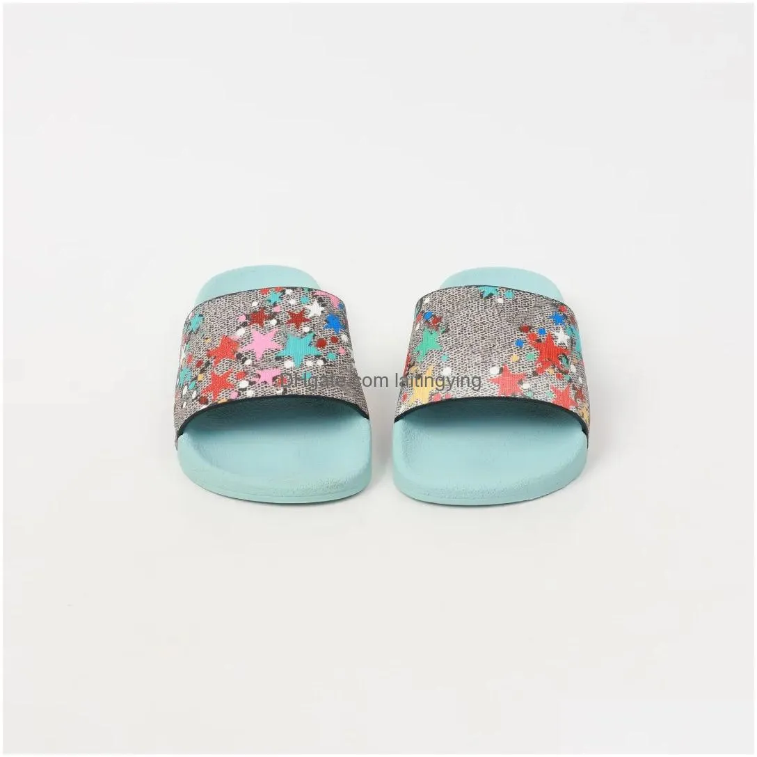 slides infant sandals born baby shoes slip on boys girls children slippers with box size 23 35