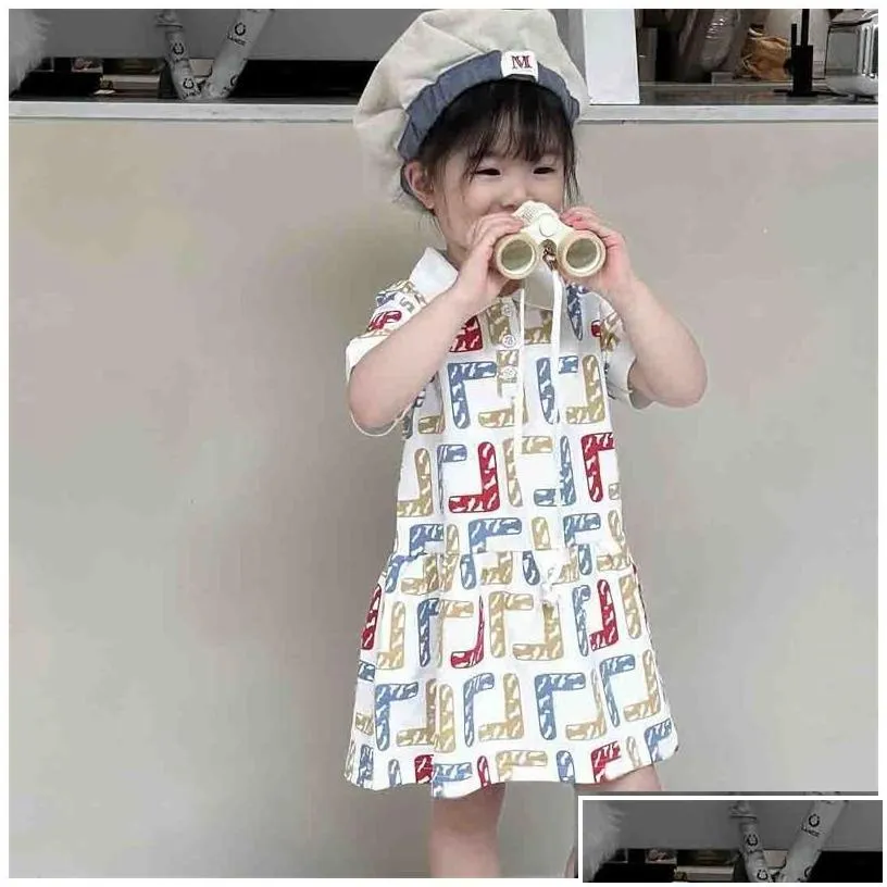 clothing sets baby girls designer dress kids luxury clothing sets skirt childrens classic clothes letter dresses drop delivery baby k