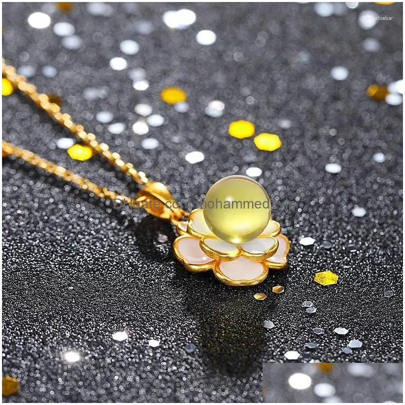 pendant necklaces autumn and winter national tide classical cheongsam han chinese clothing accessories camellia inlaid second