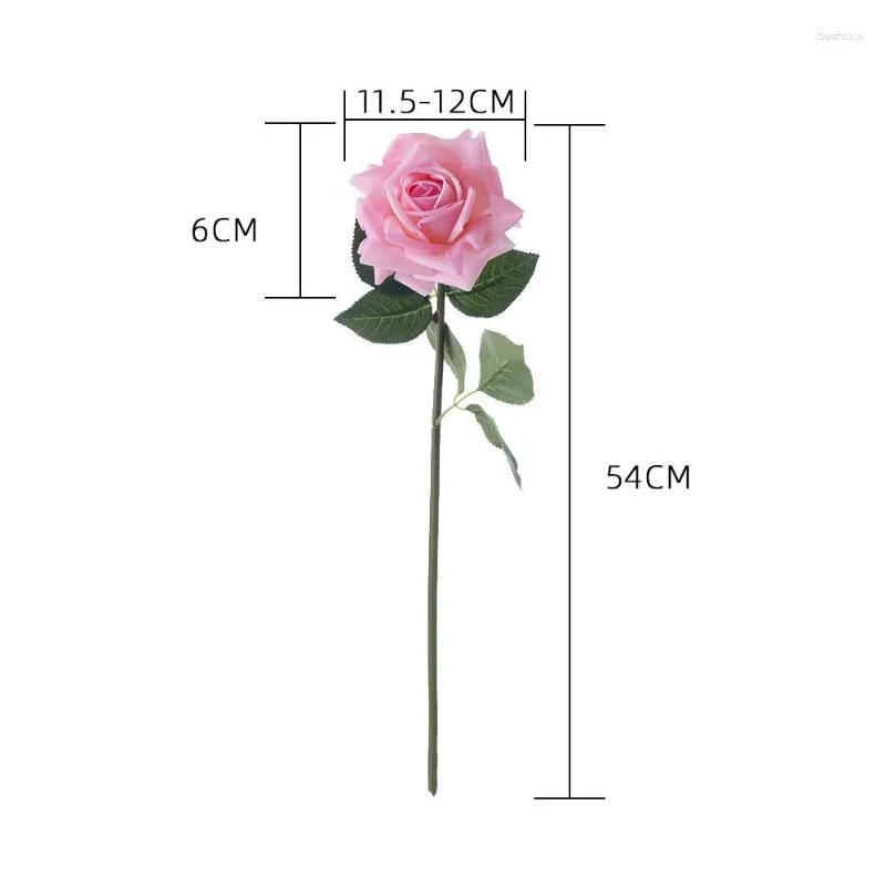 Decorative Flowers Silk Rose Flower Bouquet Real Touch Fake For Wedding Decoration Bridal Hold Home Garden Supplies