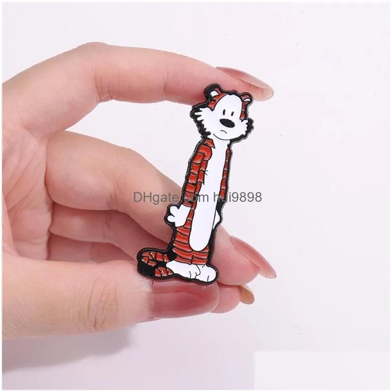 tiger badge cute anime movies games hard enamel pins collect cartoon brooch backpack hat bag collar lapel badges