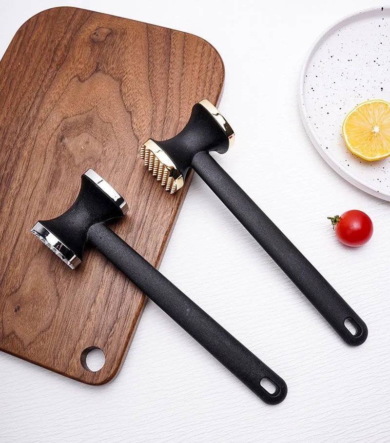 Meat Poultry Tools Zinc Alloy Tenderizer Hammer Pork Chop Steak Loose Pounder Needle DualSided Mallet Rubber Grip Handle Kitchen Tool