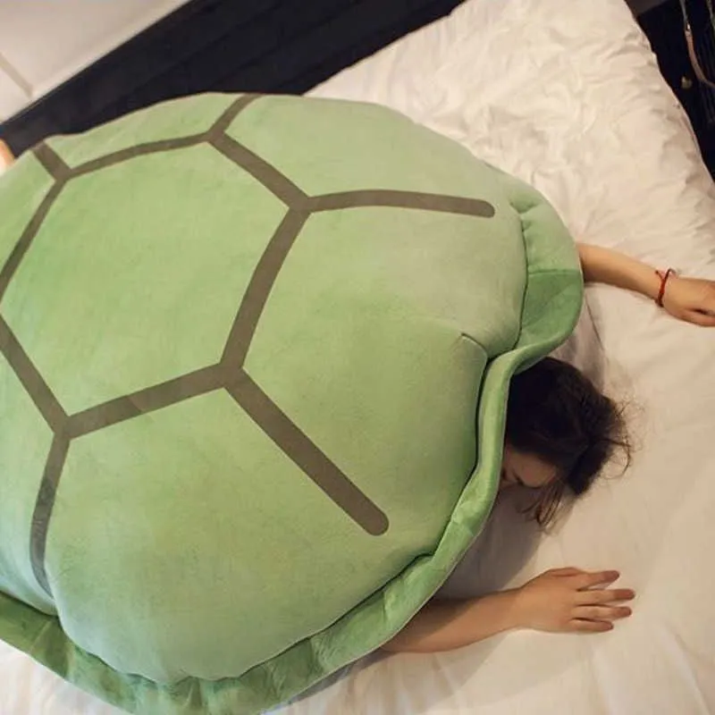 Blankets Large Wearable Turtle Shell Plush Blanket Cute Soft Cushion Home Room Decor Sofa Decoration Birthday Children Day Gift For Kids
