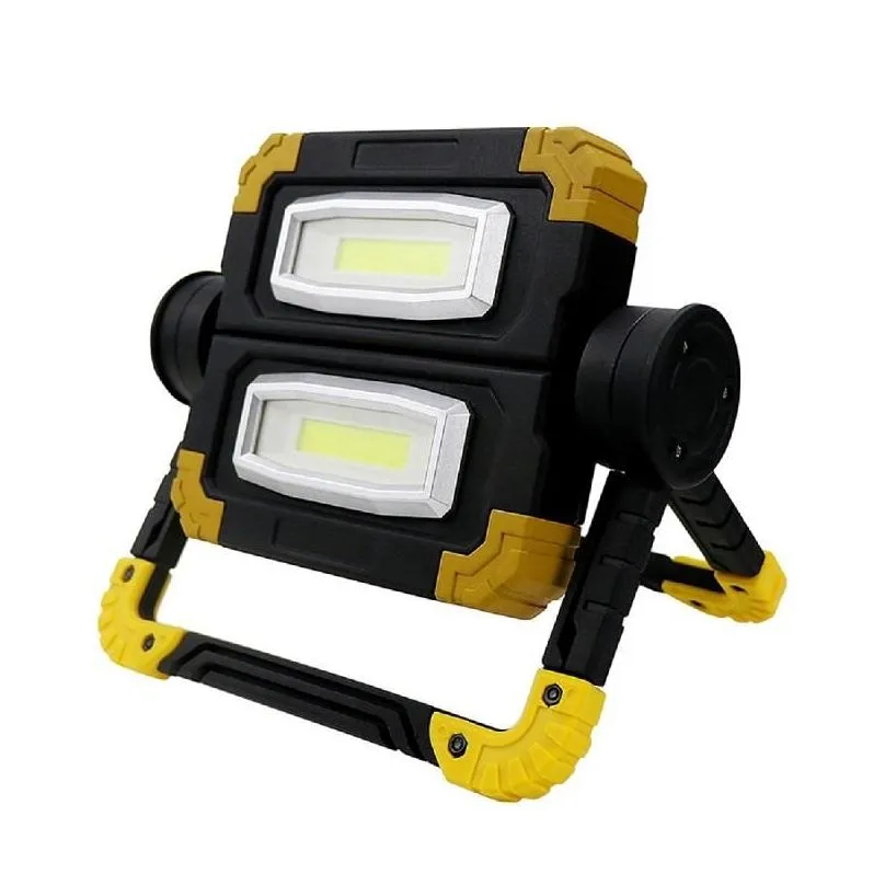 150W NEW Work Lamp USB Rechargeable Outdoor Portable Searchlight Camping Light Double Head COB Anti-fall Flood Campe Spotlight