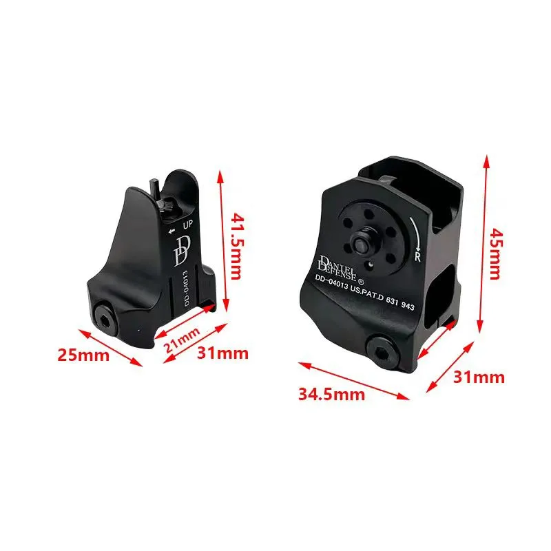 Tactical Accessories DD Sight AR Machine Sight M4 Front And Rear MK18 Decorative Toys For 20mm Rail