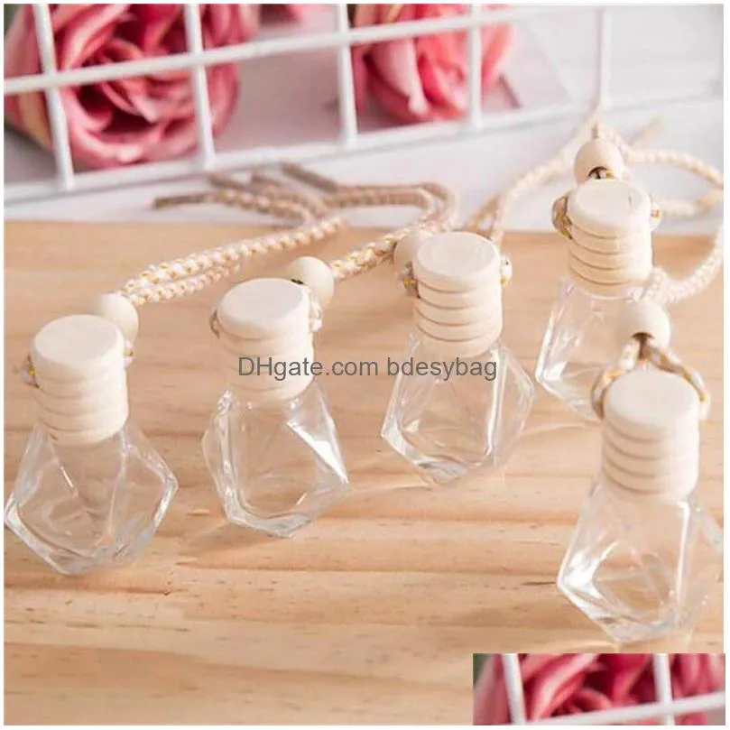 Essential Oils Diffusers Car Per Bottle Pendant Ornament Containers For Diffuser Fragrance Empty Glass Bottles Package Drop Delivery H Dhz40