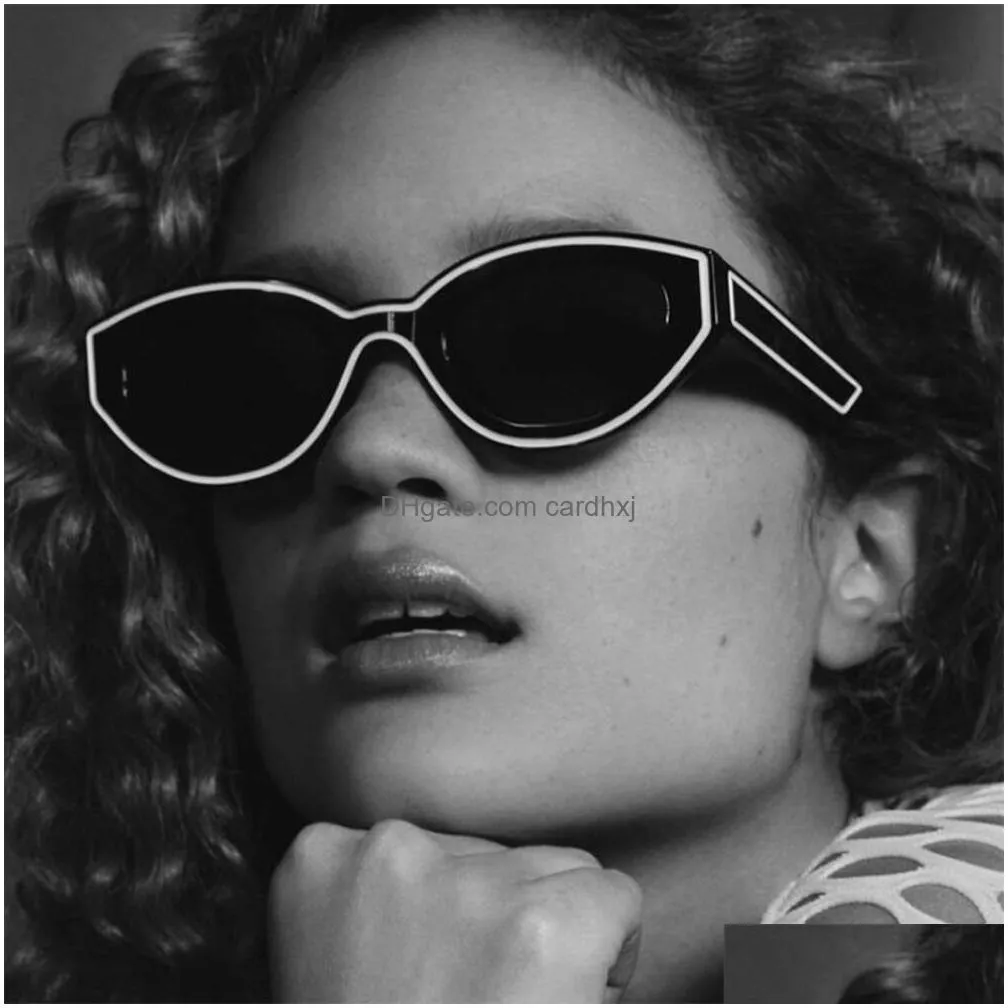 Sunglasses Painted Cat Eyes 2024 New Fashion Personalized Street Po Trendy Men And Drop Delivery Accessories Dhfho