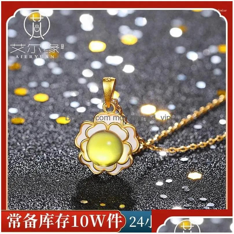 pendant necklaces autumn and winter national tide classical cheongsam han chinese clothing accessories camellia inlaid second