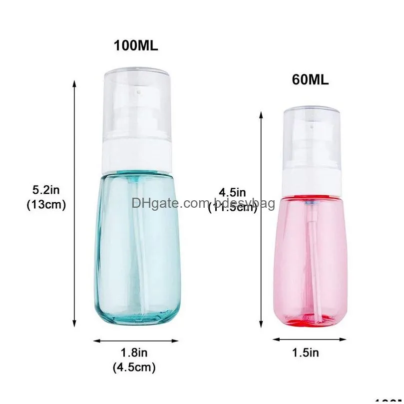 Packing Bottles Wholesale 30Ml 60Ml 80Ml 100Ml Plastic Empty Bottle Protable Lotion Pump Container Refillable Travel Cosmetic Dispense Dhbzi