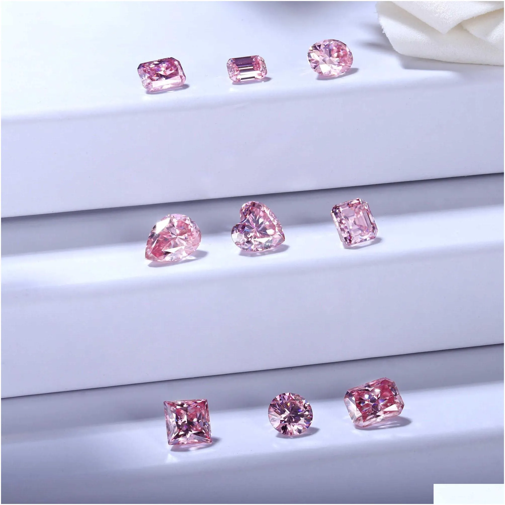 Wholesale Price Per Carat Pink Heart Shape 3EX VVS Moissanite Diamond Loose Gemstone H1015