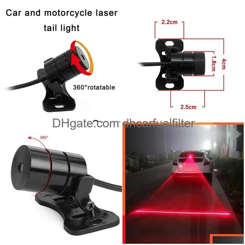 upgrade 1pc car auto led fog light vehicle anti-collision taillight brake warning lamp car parking brake light tail warning bulb