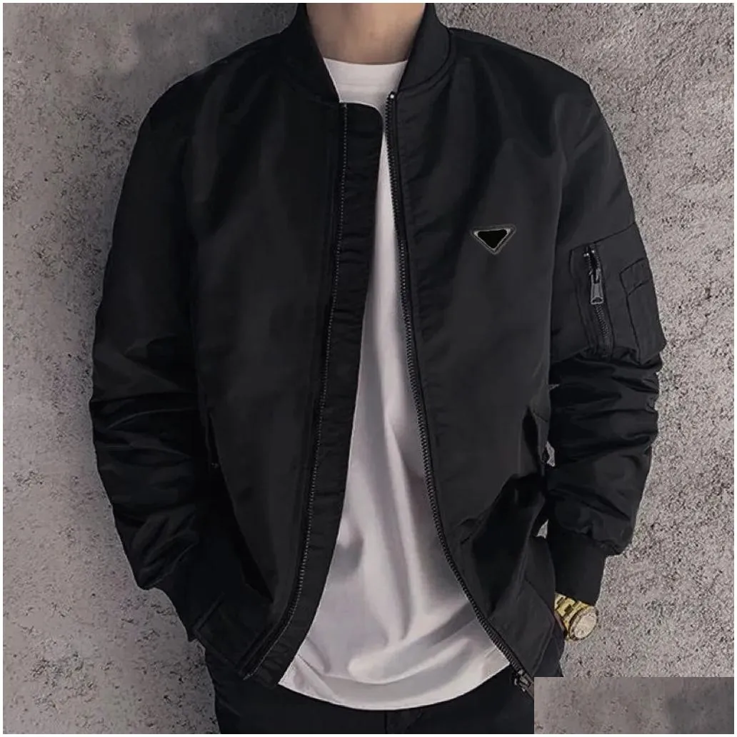 men hoodie classic casual brand jacket shirt Double woven material oversized Bomber jackets Arm pocket decoration asian size v-neck three color spring