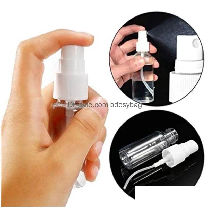 Packing Bottles Wholesale 30Ml 1Oz Empty Transparent Spray Bottle Plastic Portable Refillable Fine Mist Per Atomizer Container For Cle Dhhpd