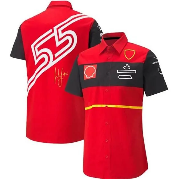 F1 Formula One short-sleeved shirt summer team polo shirt with the same custom